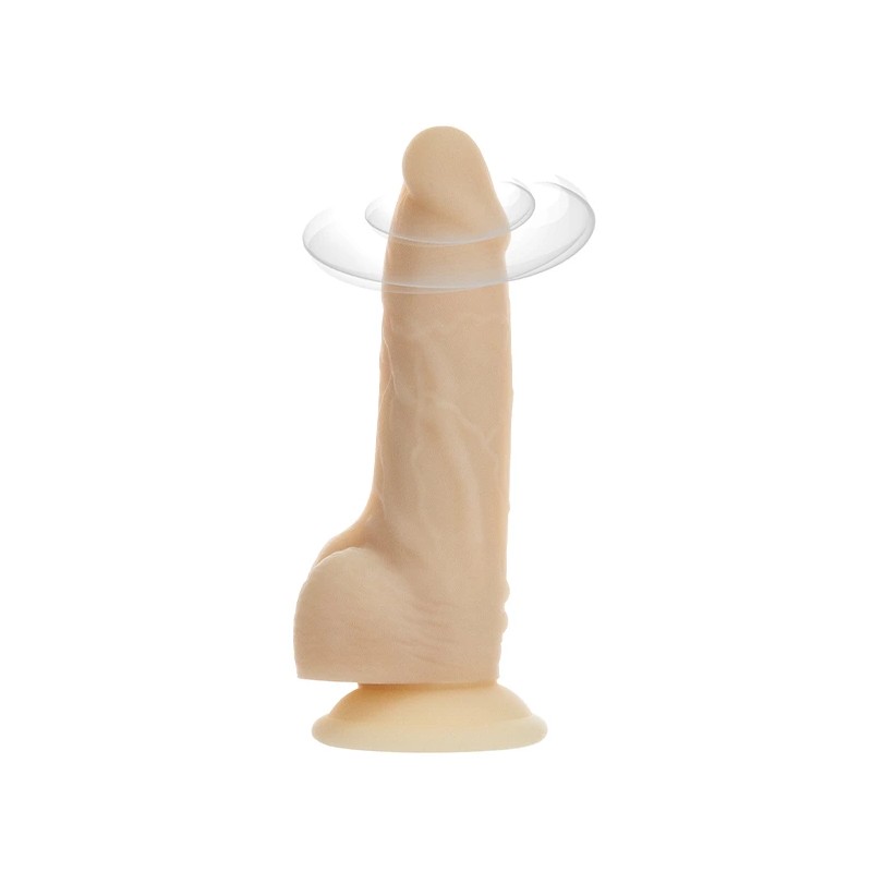 Wibrator - Naked Addiction Rotating & Vibrating Dong with Remote 18 cm Vanilla